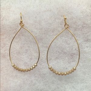 Gold hoop earring